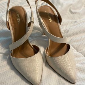 Express cross-strap heels